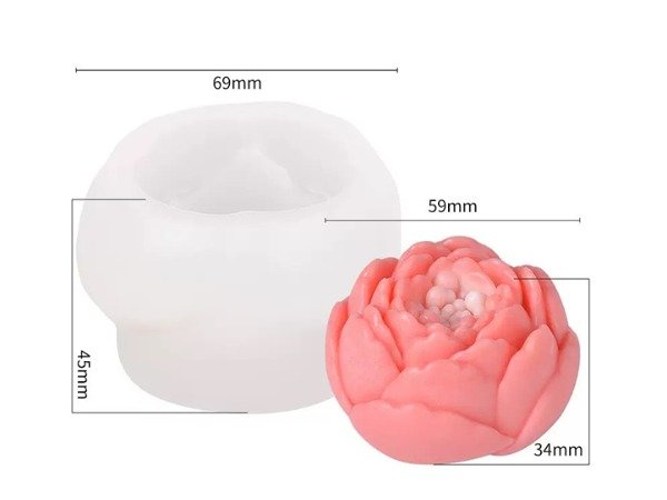 Producto - Molde Silicona Flor de Loto M01 x1 Ideal P/ Velas (22Q8)