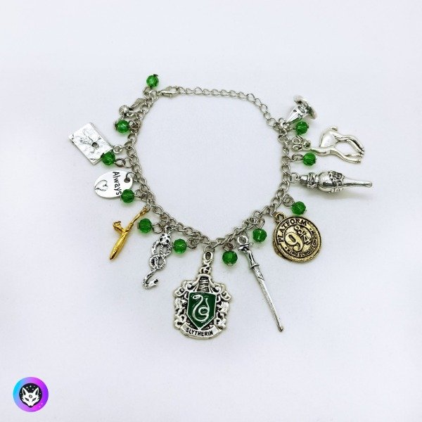 Producto - Pulsera dijes Slytherin LICENCIA OFICIAL Harry Potter