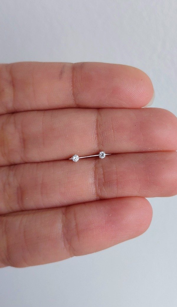 Producto - Aros de Plata Mini Strass (por par)