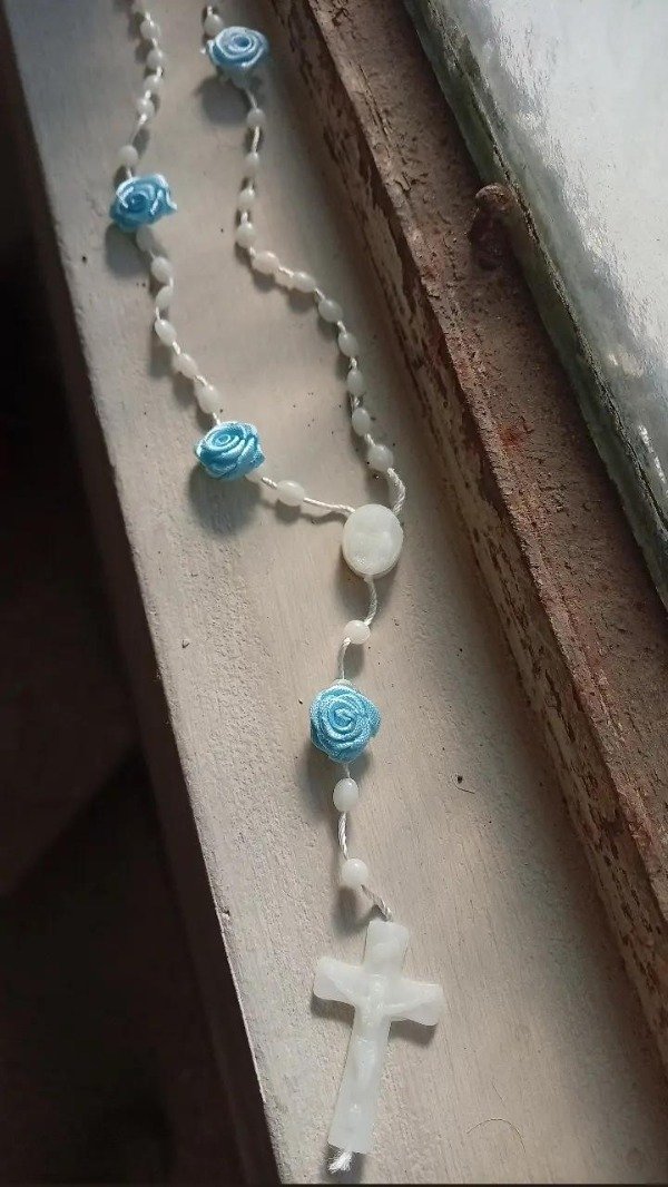 Producto - Rosario rococó celeste