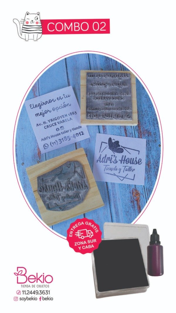 Producto - Combo 2 - Sellos Personalizados 5 x 5 cm.