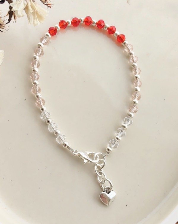 Producto - Pulsera cristal degrade. Acero blanco