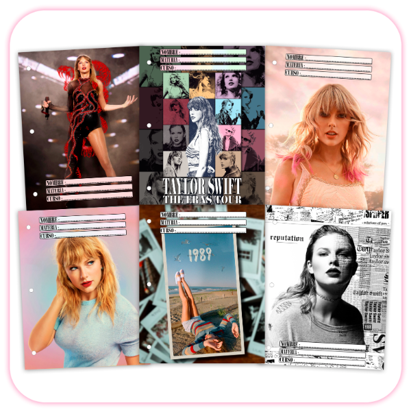 Producto - Kit imprimible Carátulas Separadores N3 TAYLOR SWIFT
