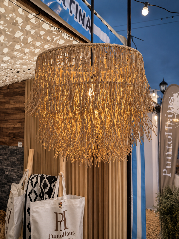 Producto - Lámpara de Papel Kraft Flecos Invertida