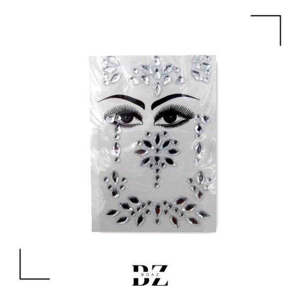 Producto - STICKER FACE X 12 CARD EN BLISTER GRANDE TRANSP. - 1948-4