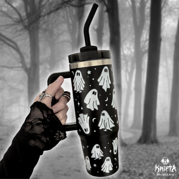 Producto - Vaso Stanley negro - Fantasmas