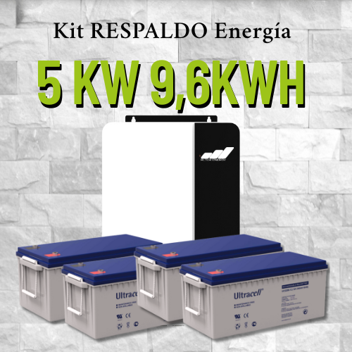 Producto - Kit Respaldo Energía 5kW 48V - 9,6kWh. Monofásico