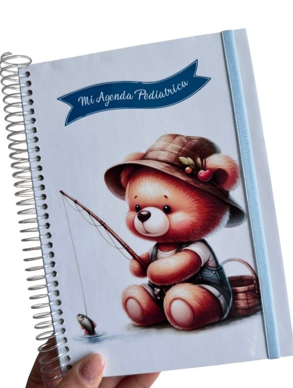 Producto - Agenda pediátrica osito pescando.