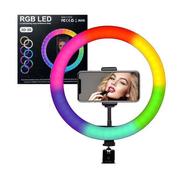 Producto - Aro de Luz RGB 30cm 3D (sin tripode)