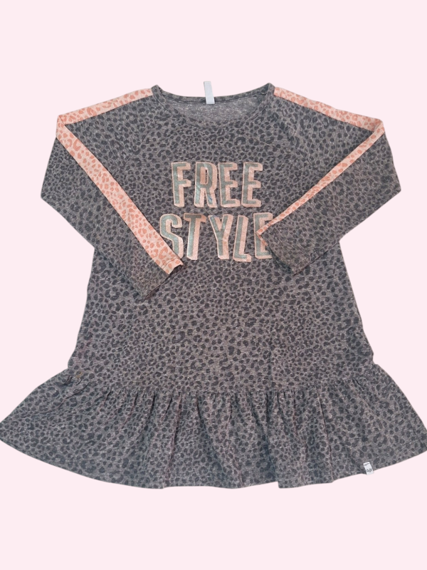 Producto - Vestido manga larga animal print con estampa Advanced 4 años