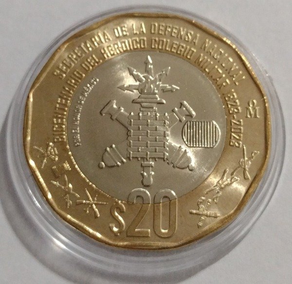 Producto - México 20 pesos 2023. Bicentenario del heróico Colegio Militar - 0