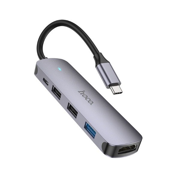 Producto - HOCO -  HB27Hub Tipo C (HDTV+USB3.0+USB2.0+2+PD) - 2
