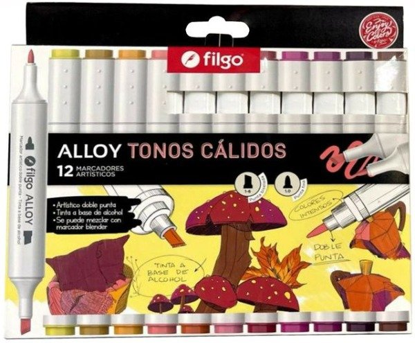 Producto - MARCADORES FILGO ALLOY - TONOS CÁLIDOS X12
