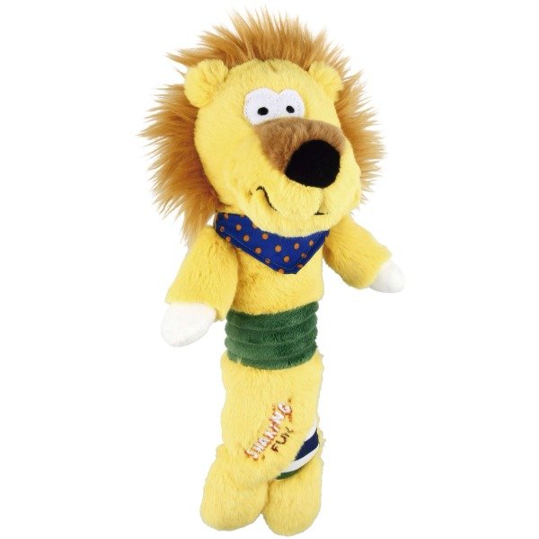 Producto - PELUCHE GIGWI SHAKING FUN LION CON CHIFLE 30 CM