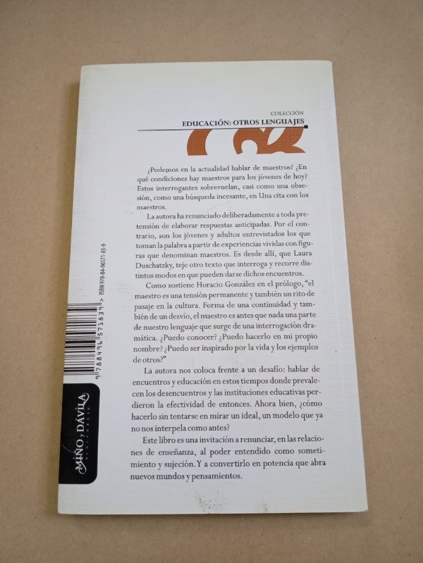 Producto - Una cita con los maestros - Laura Duschatzky - Miño Dávila 2008 - 1