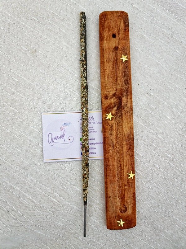 Producto - Portasahumerio Madera con estrellitas