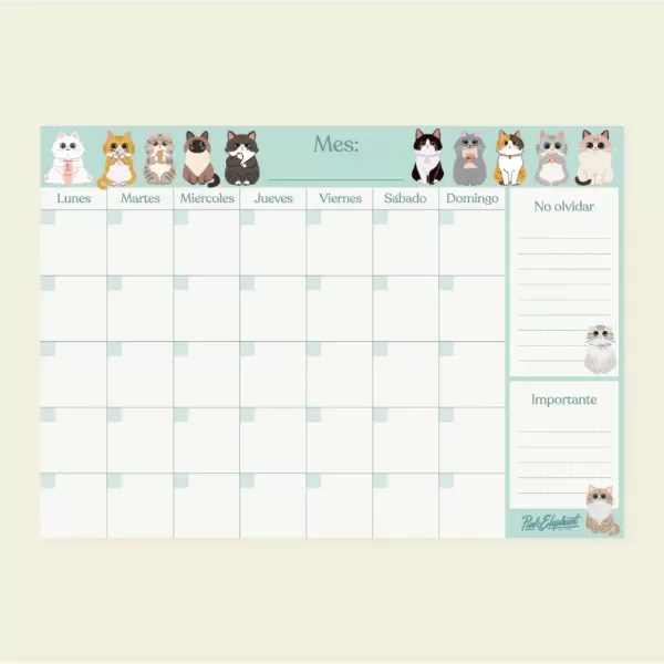 Producto - PLANNER 12 HOJAS GATITOS