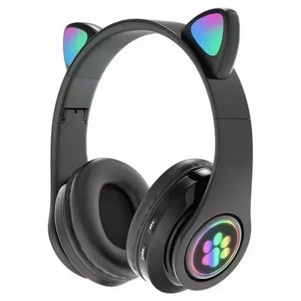 Producto - Auriculares Inalámbricos VIV-23M Gatito LED NEGRO