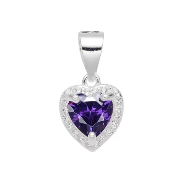 Producto - Dije 8mm corazón lila