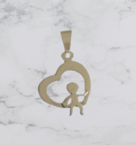 Producto - DIJE CORAZÓN NENITOS SENTADOS