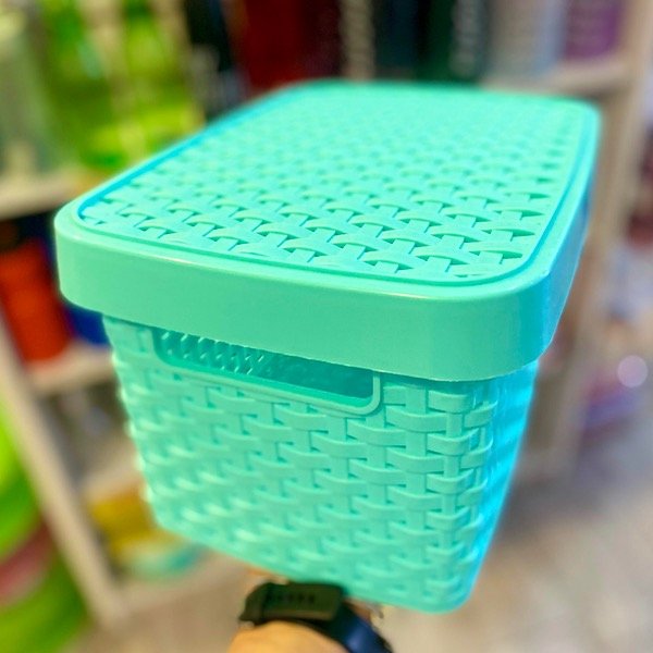 Producto - Caja Con Tapa New Rattan Aqua 9L K108