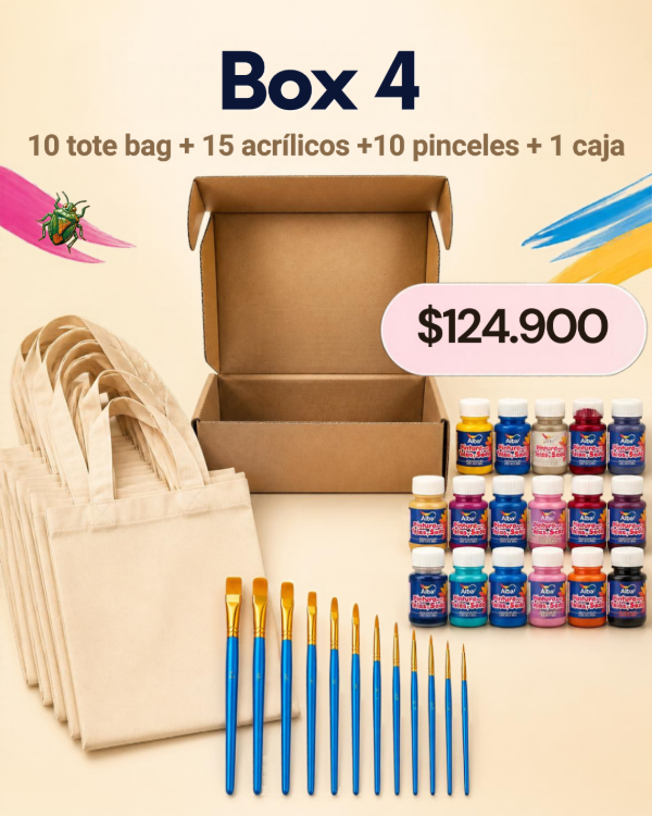 Producto - BOX CREATIVO 4 PINTA TU TOTE X10