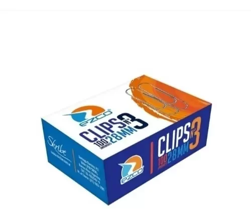 Producto - Clips Metalicos N3 28mm Ezco Cajitas X100