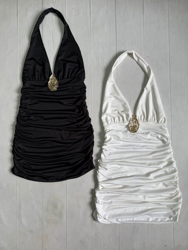 Producto - [7864] Vestido marilyn hebilla ''Fire'' microfibra