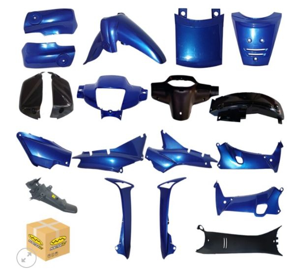Producto - VC1085A - KIT CARENADO HONDA WAVE-110CC 18 PIEZAS-NF100 2003/2012(AZUL METALIZ.)