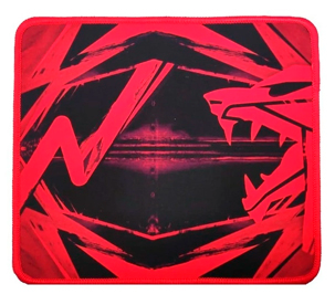 Producto - Mouse pad -gamer -23x20cm -microfibra de goma antideslizante -black/red -Noganet