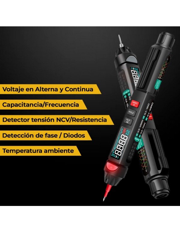 Producto - TESTER MULTIMETRO CAPACIMETRO LAPIZ BRINNA HB-500 - 1