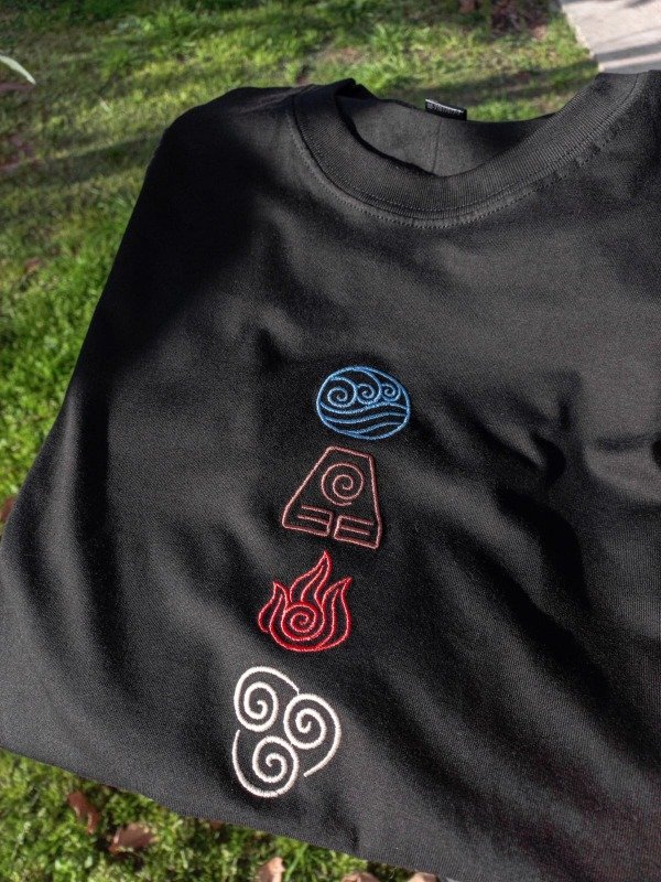 Remera Avatar el ultimo maestro del aire (simbolos naciones)