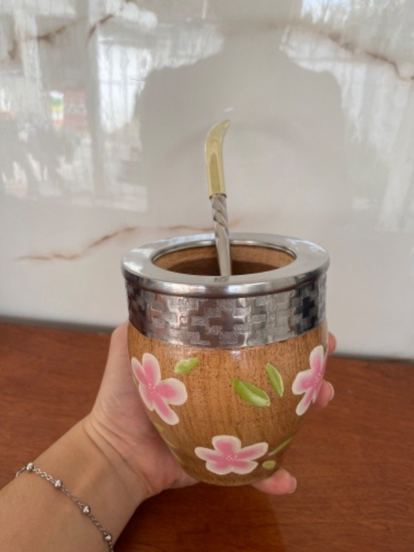 Producto - Mate de algarrobo pintado modelo KIARA