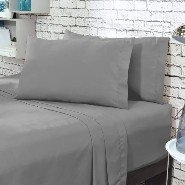 Producto - JUEGO DE SABANAS QUEEN GRIS CLARO