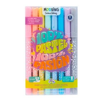 Producto - Marcadores de Fibras X 8 Pastel - Mooving-