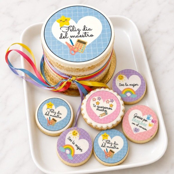 Producto - LAMINA COMESTIBLE DIA DEL MAESTRO TORTAS INDIVIDUALES 1 - 0
