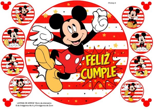 Producto - LAMINA MICKEY 6 REDONDA