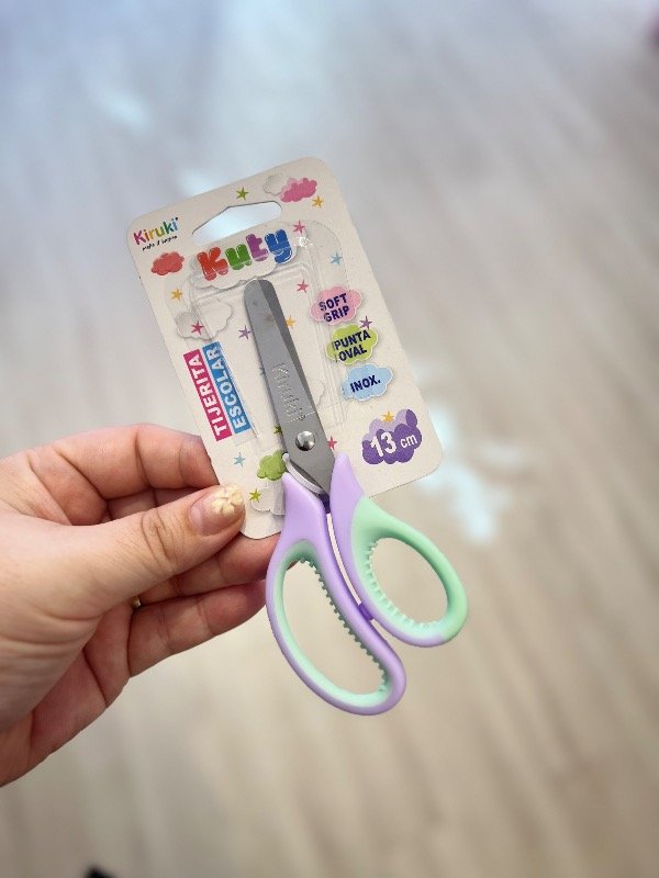 Producto - Tijera kiruki lila y verde agua