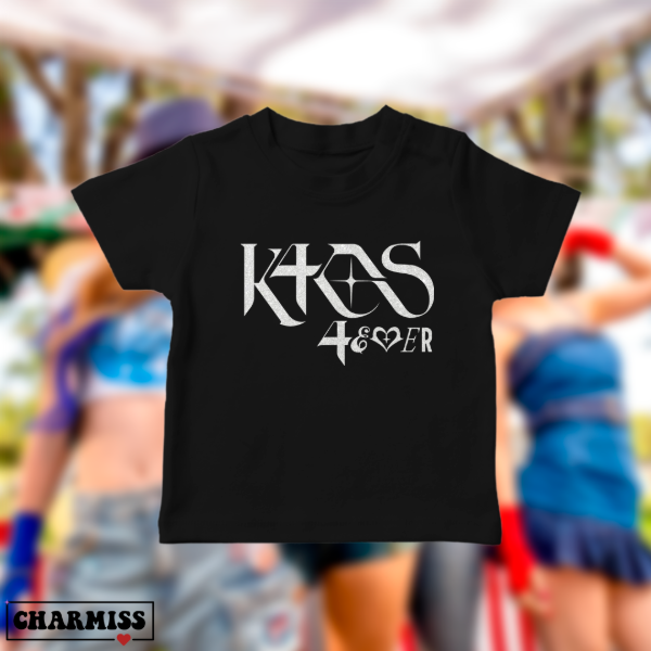 Producto - Baby Tee- Logo K4OS GLITTER PLATEADO