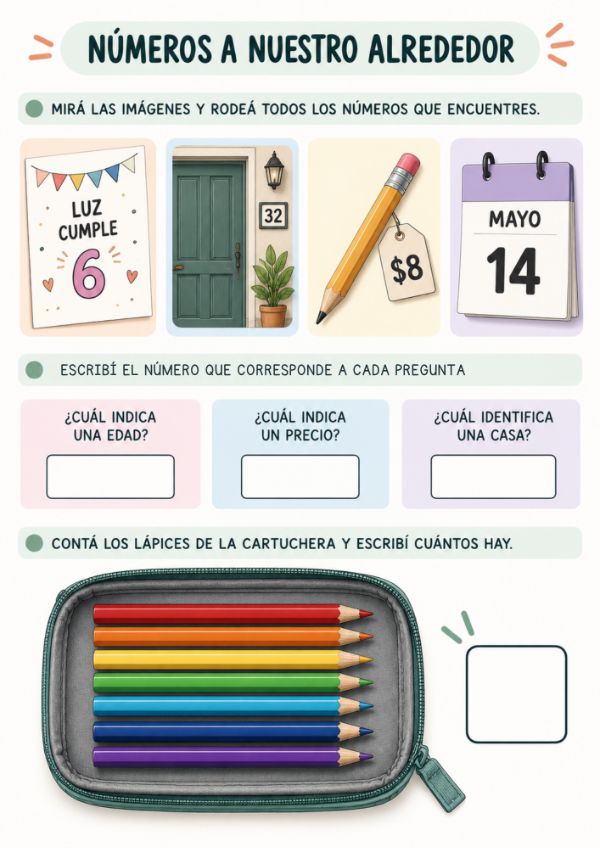 Producto - Matemática 1er grado: Cuadernillo de fortalecimiento de aprendizajes - 1