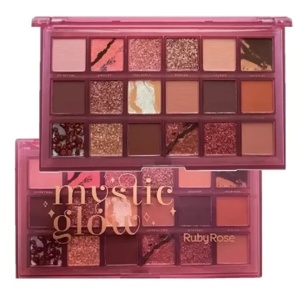 Producto - Paleta De Sombras De Ojos Mystic Glow Ruby Rose Sombra Colorida