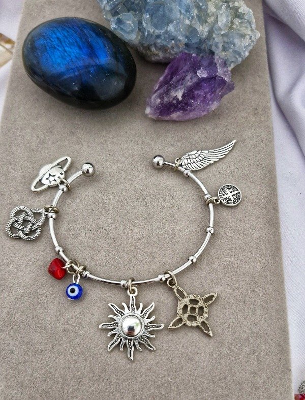 Producto - ESCLAVA DE ACERO 316L Y DIJES