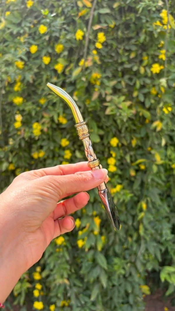 Producto - Bombillon de alpaca y bronce pala ancha - 1