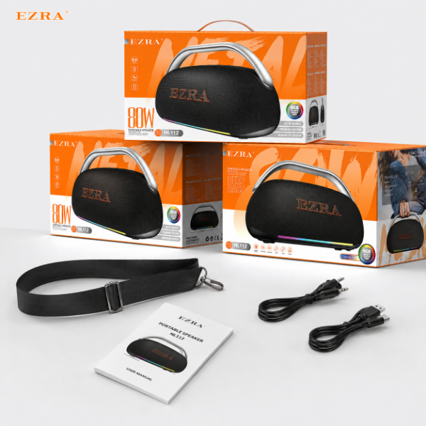 Producto - Parlante Inalámbrico Ezra 80W Deep Bass Luces RGB Ultra Potente NL112. - 0