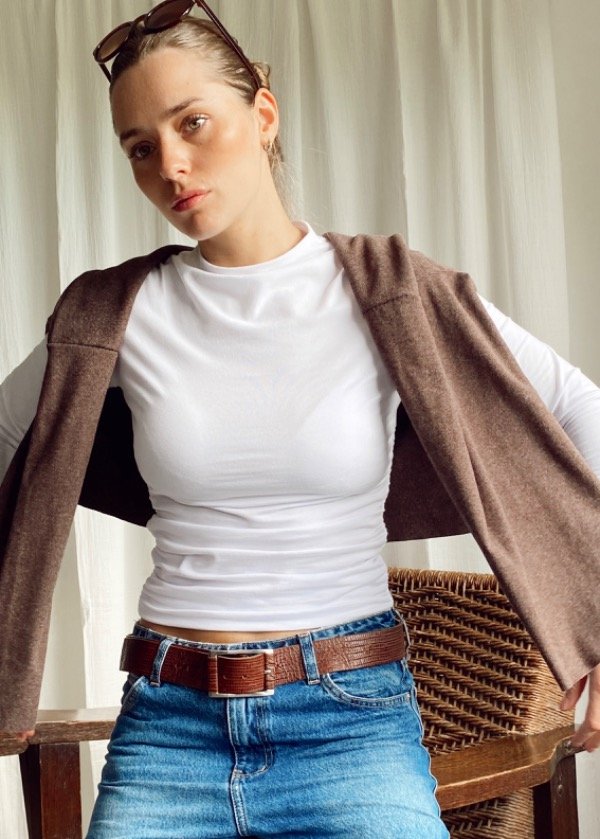 Producto - REMERA FRUNCE BLANCA