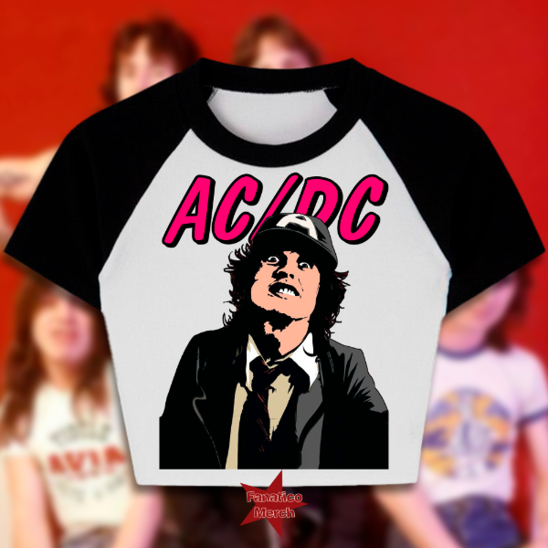 Producto - Baby Tee Bicolor - AC/DC II
