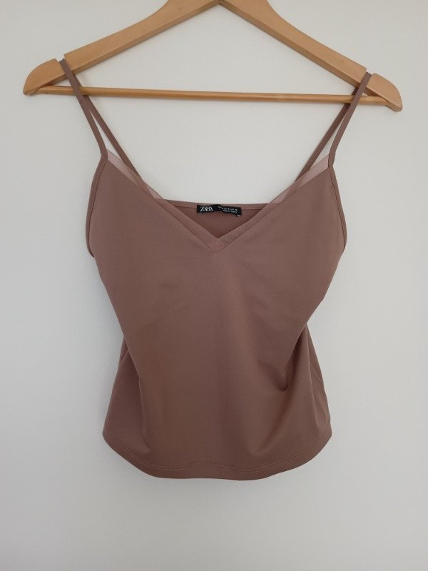 Producto - Top con tul beige Zara