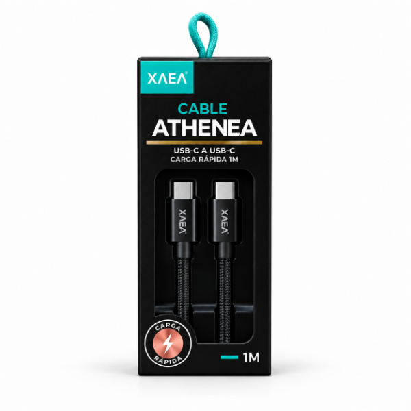 Producto - XAEA Athenea - Cable USB-C a USB-C 1 m negro - 0