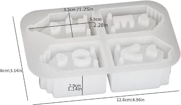 Producto - Molde mini casitas portavela LOVE - 3