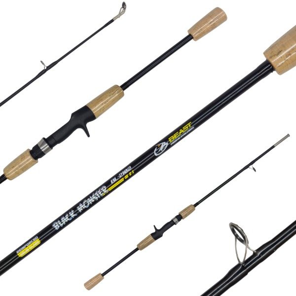 Producto - Caña Baitcast - Black Monster - Maciza - 2.10 M - Beast